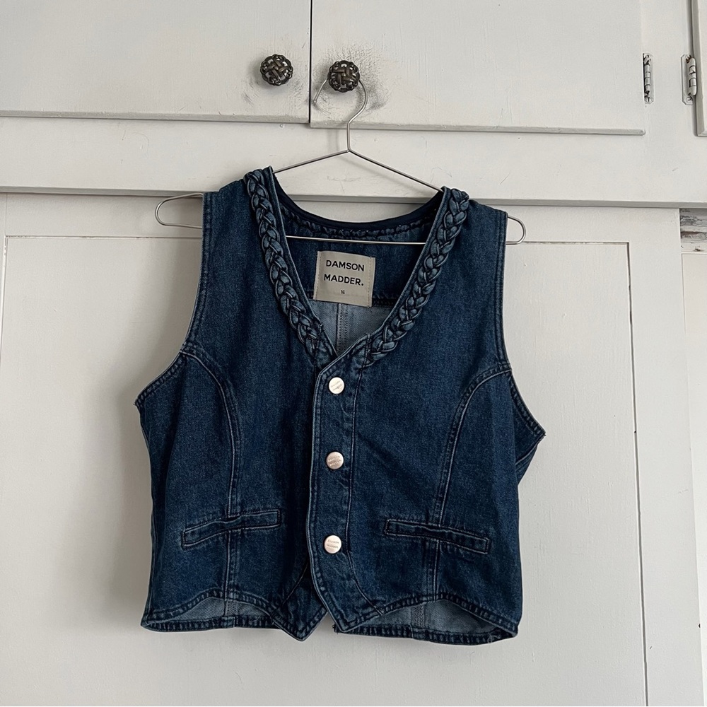 Damson Madder Vintage Wash Isla Denim Waistcoat